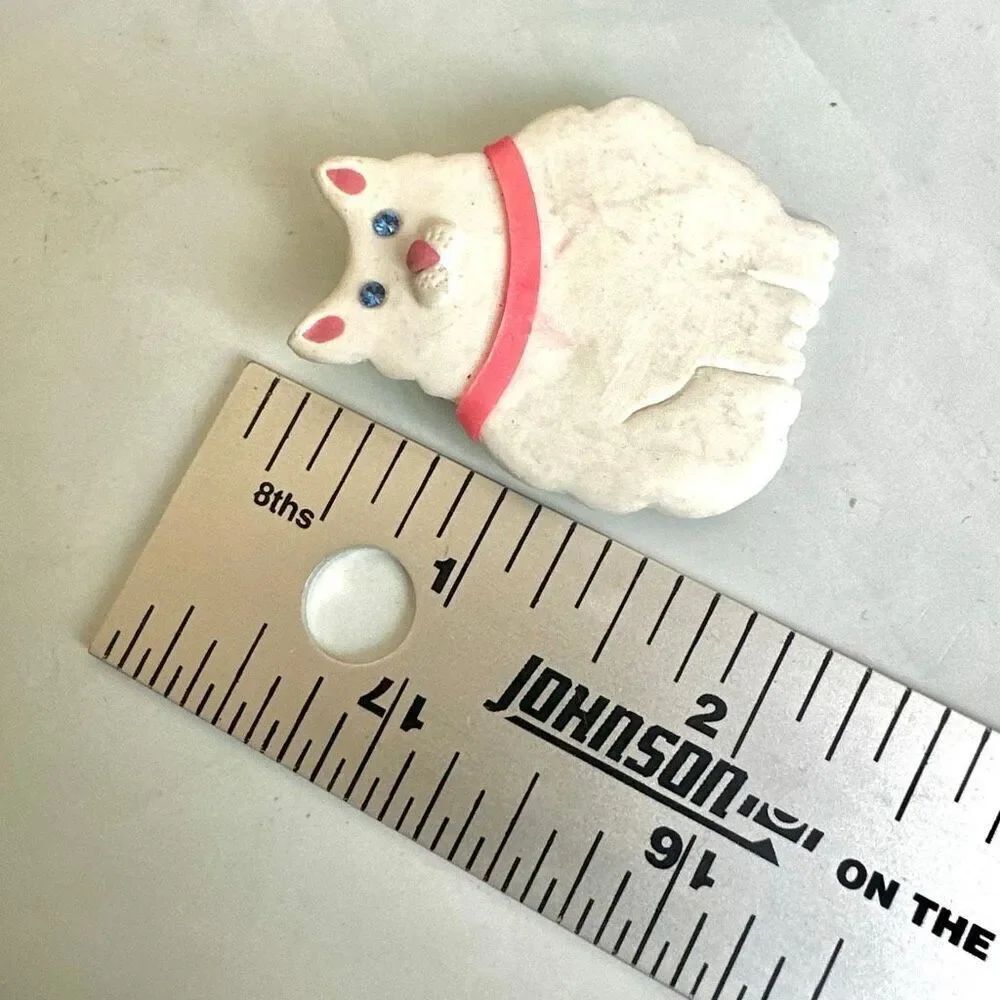 “H.T.Ceramic Cat Brooch - Picture 3 of 6